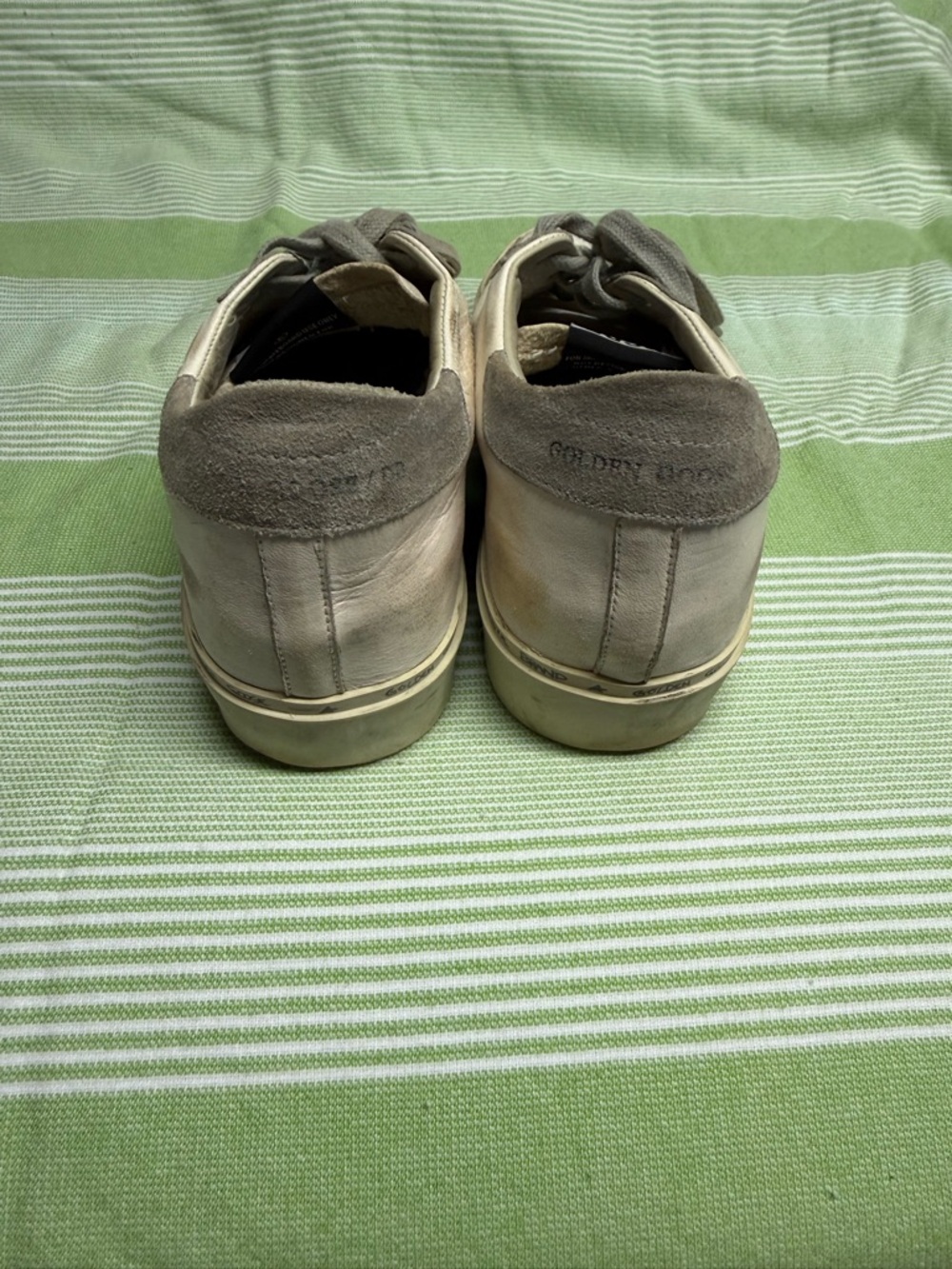 Golden Goose Women's White and Gray Low-Top Platform Sneakers - Picture 4 of 8